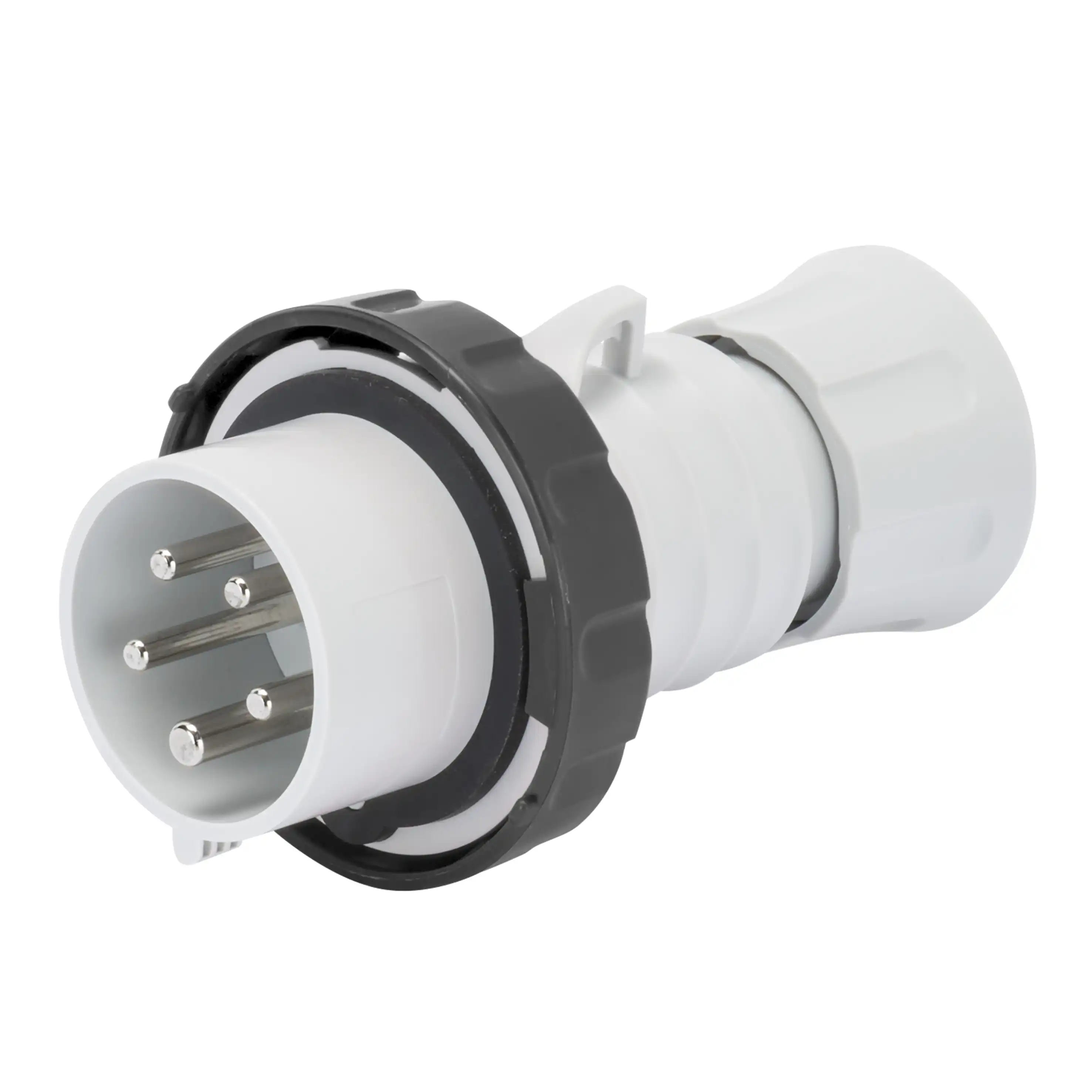 GEWISS GW60754H  – IP66/IP67/IP68/İP69 3P+N+E / 32A / 600-690V / 50-60HZ / qara / 5 kontaktlı düz / vintli / çəngəl